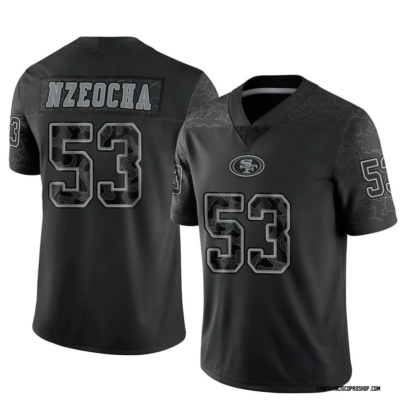 San Francisco 49ers Nike Secondary Alternate Jersey - White - Mark Nzeocha  - Mens