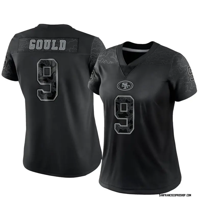 Limited Women's Robbie Gould Gold Jersey - #9 Football San Francisco 49ers  100th Season Inverted Legend Size S