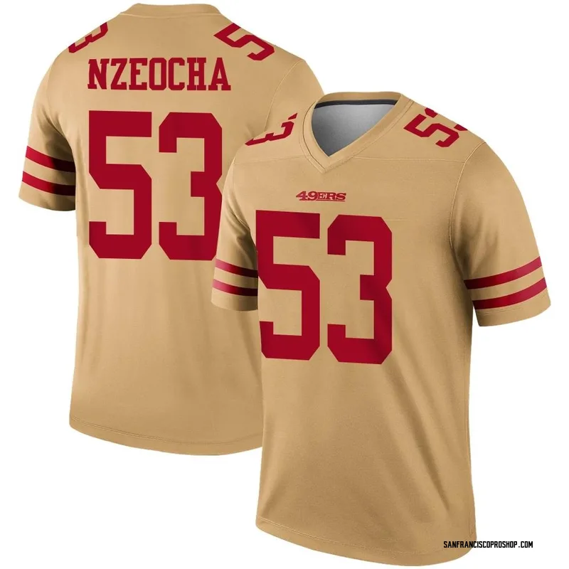 San Francisco 49ers Nike Secondary Alternate Jersey - White - Mark Nzeocha  - Mens