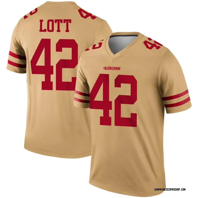 : Ronnie Lott Jersey #42 San Francisco Custom Stitched Red  Football Various Sizes New No Brand/Logos GENERIC Size M : Everything Else