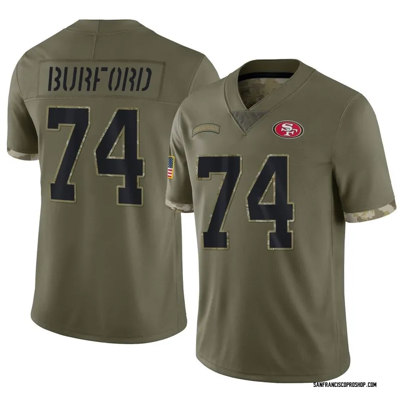 Spencer Burford 74 San Francisco 49Ers Super Bowl LVII Men Game Jersey-  Scarlet - Bluefink