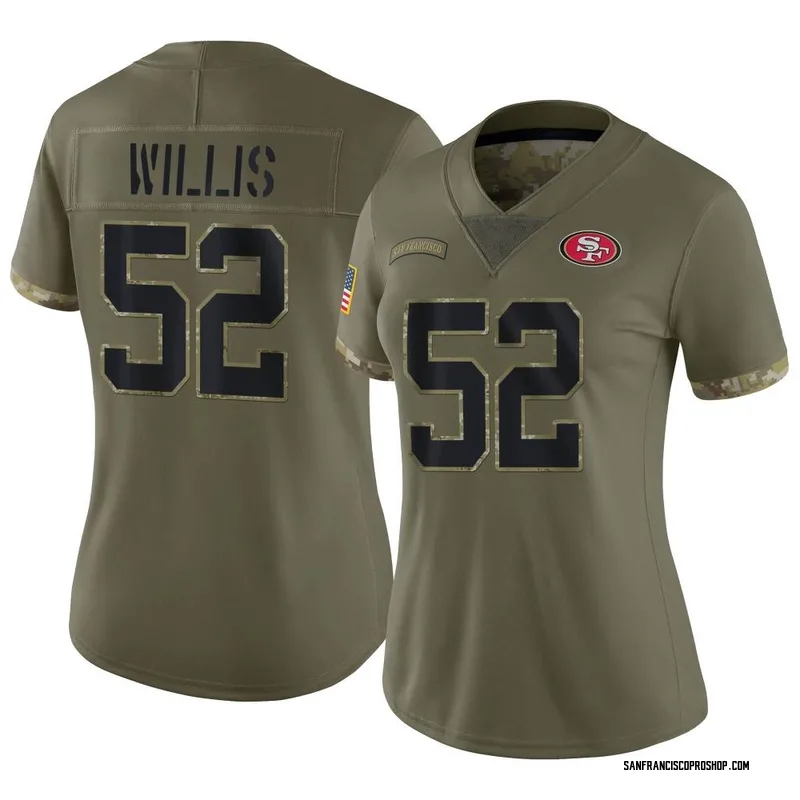 Limited Women's Patrick Willis White Road Jersey - #52 Football San  Francisco 49ers 100th Season Vapor Untouchable Size S