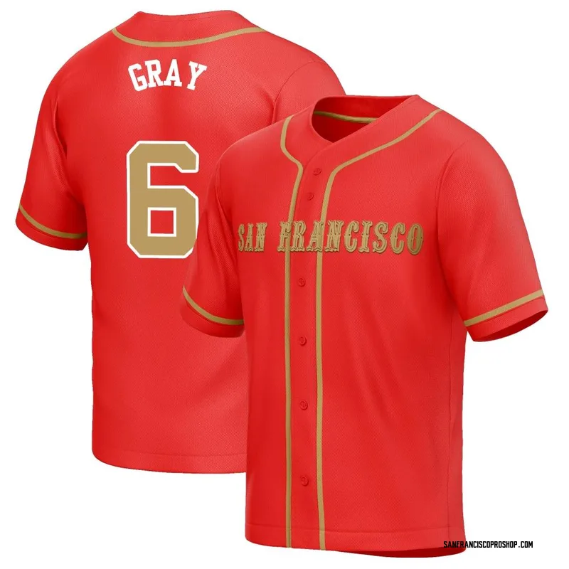 Danny Gray 6 San Francisco 49Ers Super Bowl LVII Men Game Jersey- Scarlet -  Bluefink