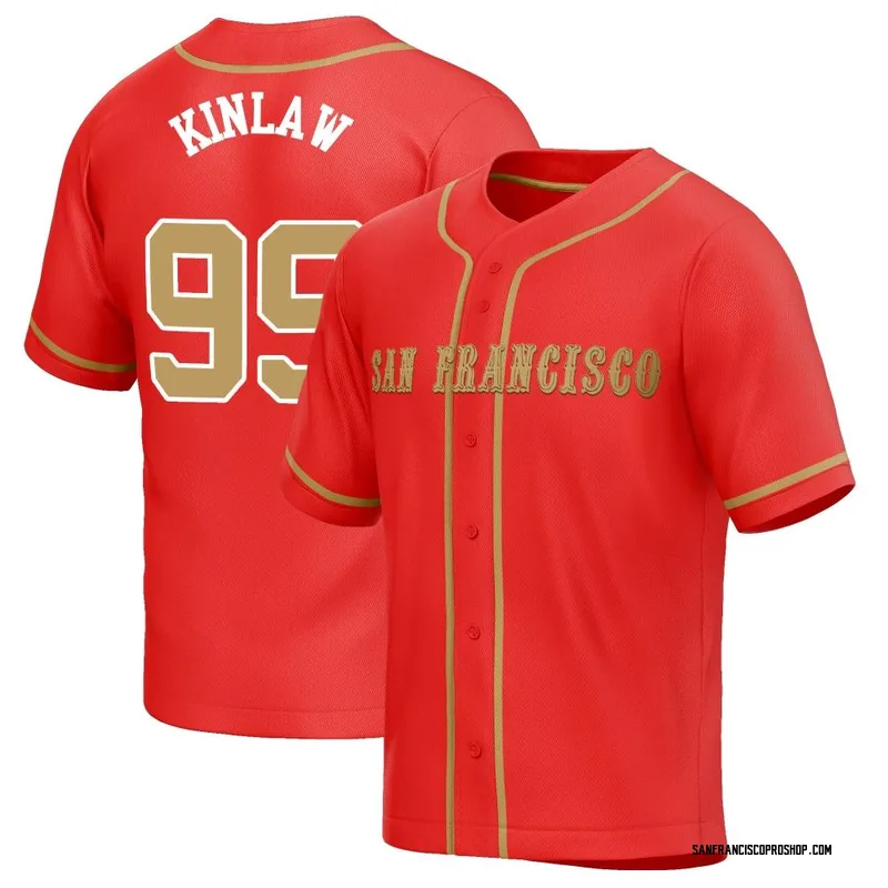 Javon Kinlaw 99 San Francisco 49Ers Super Bowl LVII Men Game Jersey-  Scarlet - Bluefink