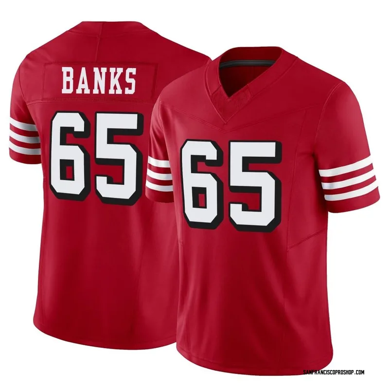 Aaron Banks 65 San Francisco 49Ers Super Bowl LVII Men Game Jersey- White -  Bluefink