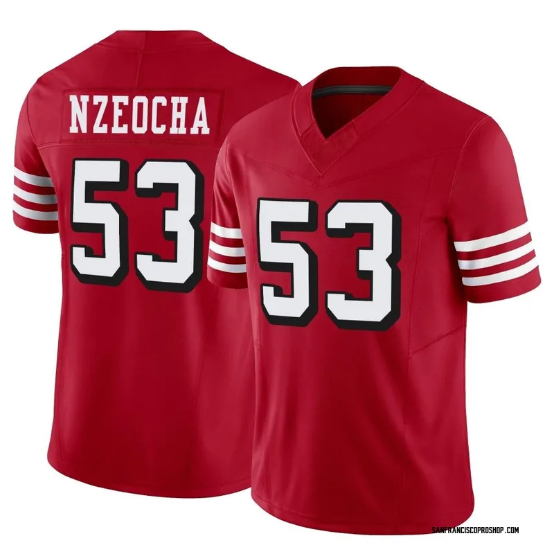 San Francisco 49ers Nike Secondary Alternate Jersey - White - Mark Nzeocha  - Mens