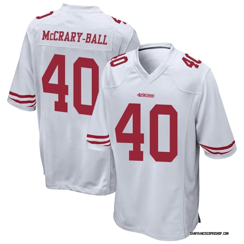 White Men's Marcelino McCrary-Ball San Francisco 49ers Game Jersey