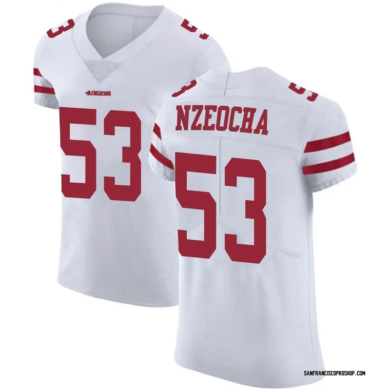 San Francisco 49ers Nike Secondary Alternate Jersey - White - Mark Nzeocha  - Mens