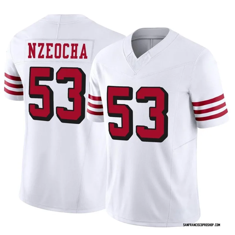 San Francisco 49ers Nike Secondary Alternate Jersey - White - Mark Nzeocha  - Mens