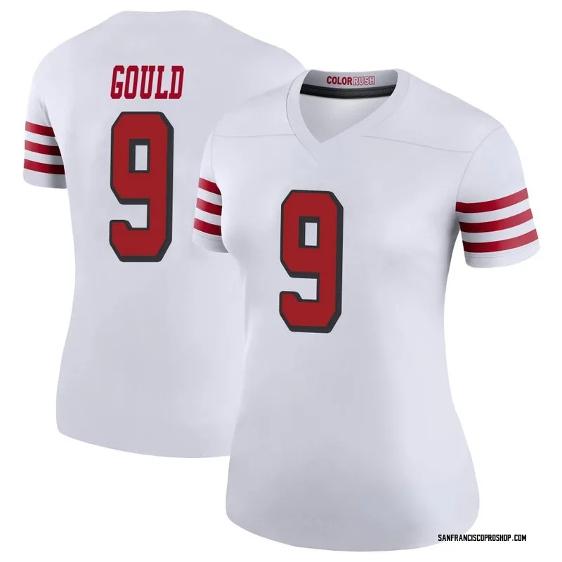 White Women's Robbie Gould San Francisco 49ers Legend Color Rush Jersey